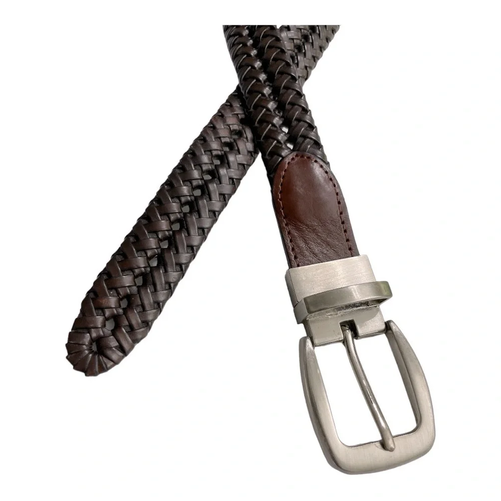 Braided Reversible Belt size M Black and Brown